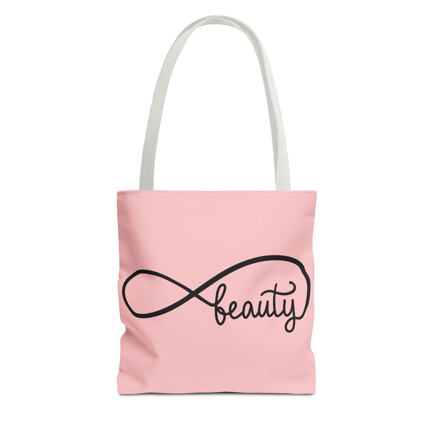 Pink Beauty Infinity Tote Bag – Inspirational Double-Sided Print in 3 Sizes