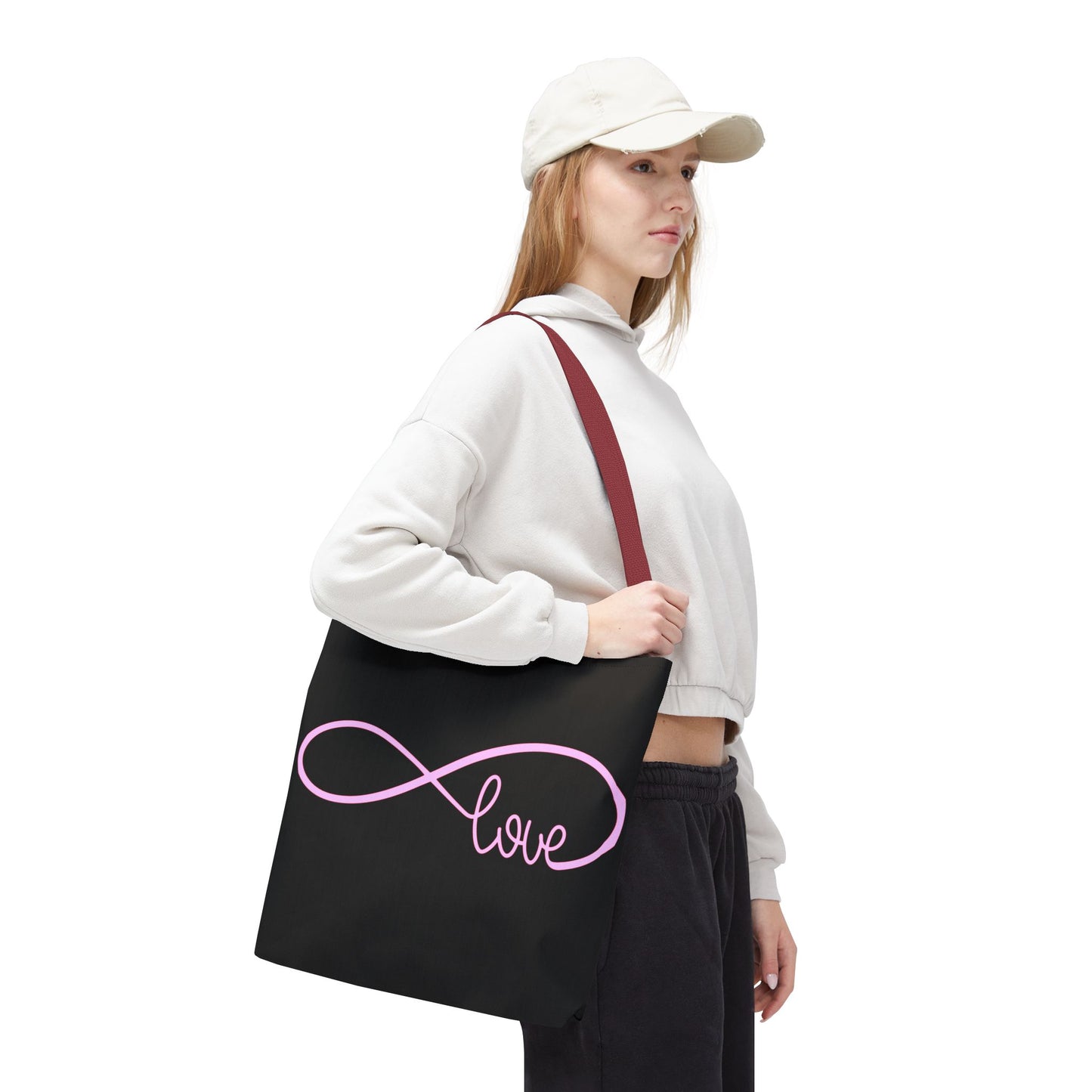 Love Infinity Symbol Tote Bag – Romantic Double-Sided Print, Everyday Carry