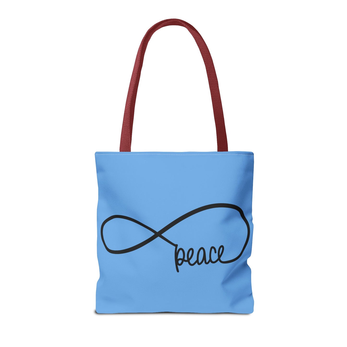 Blue Peace Infinity Tote Bag – Inspirational Double-Sided Print in 3 Sizes