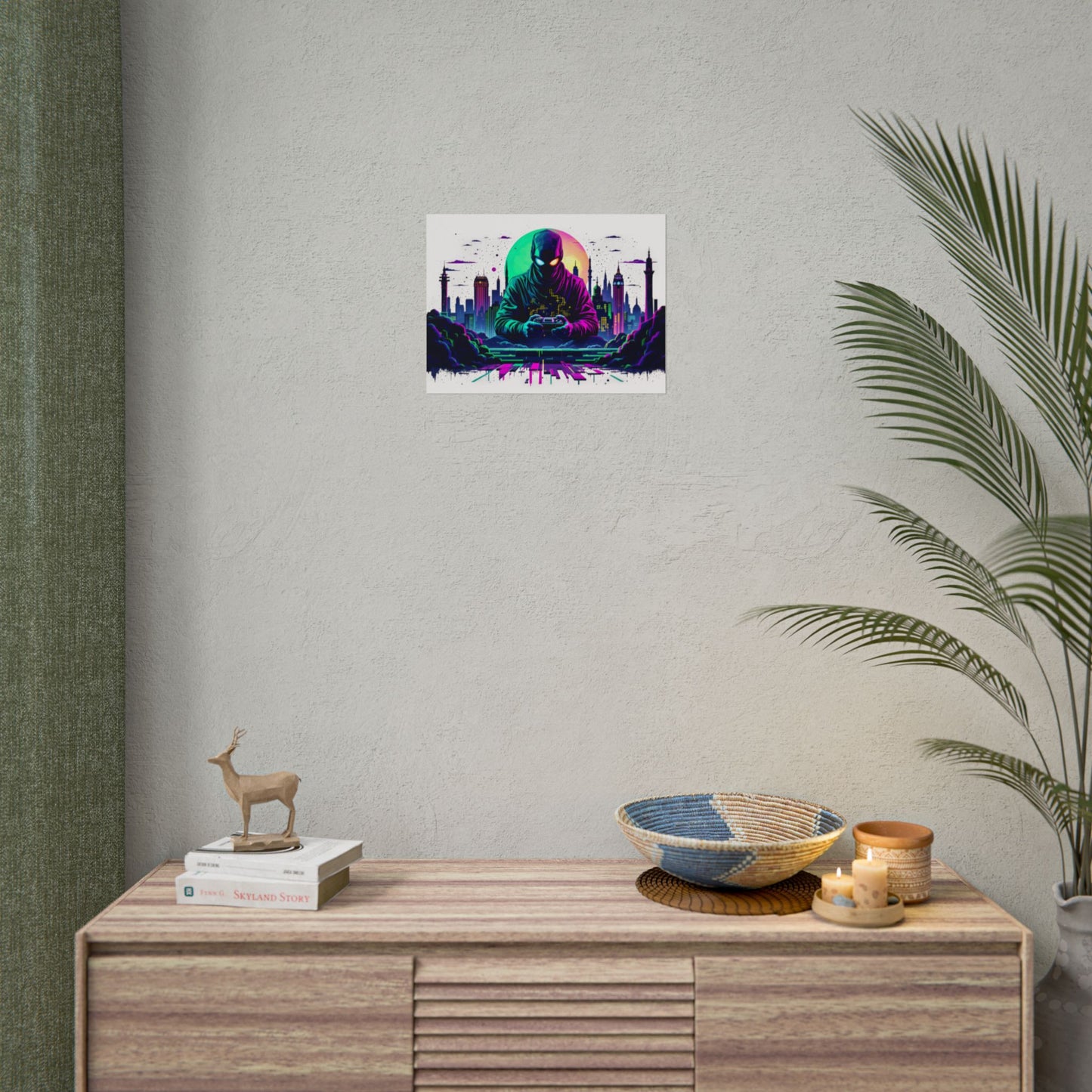 Gamer Cityscape Rolled Poster