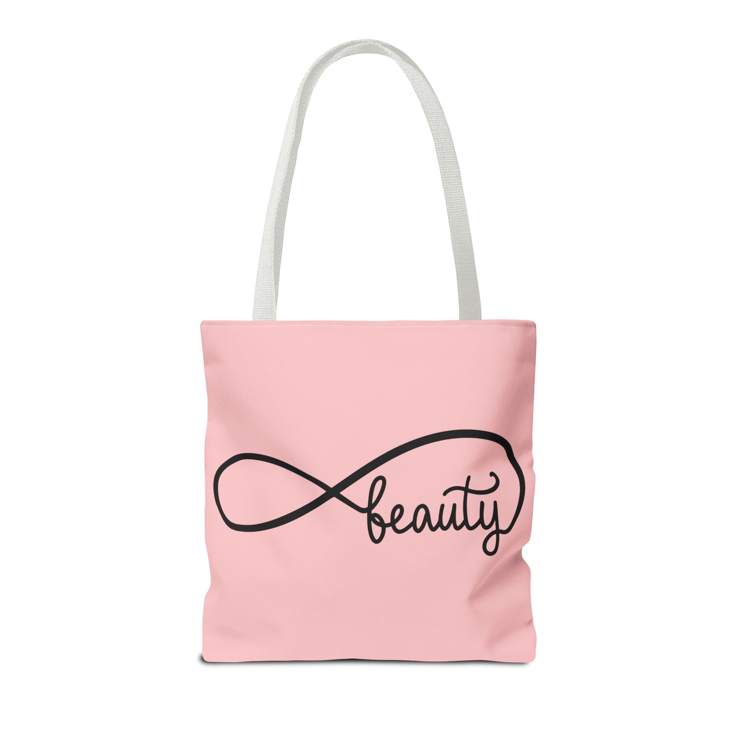 Pink Beauty Infinity Tote Bag – Inspirational Double-Sided Print in 3 Sizes