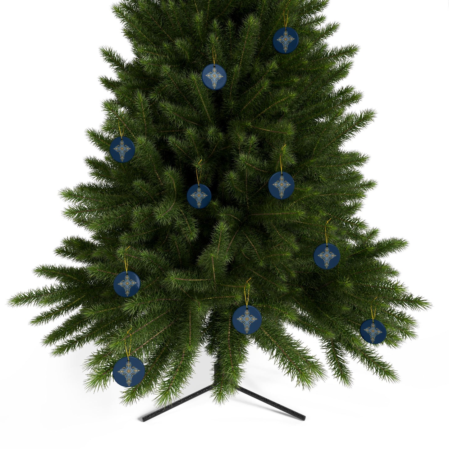 Elegant Cross Ceramic Ornaments, Set of 1/3/5/10