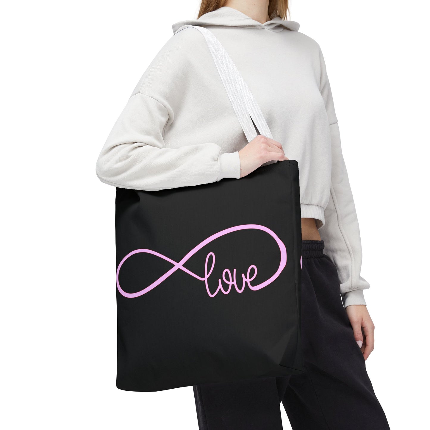 Love Infinity Symbol Tote Bag – Romantic Double-Sided Print, Everyday Carry
