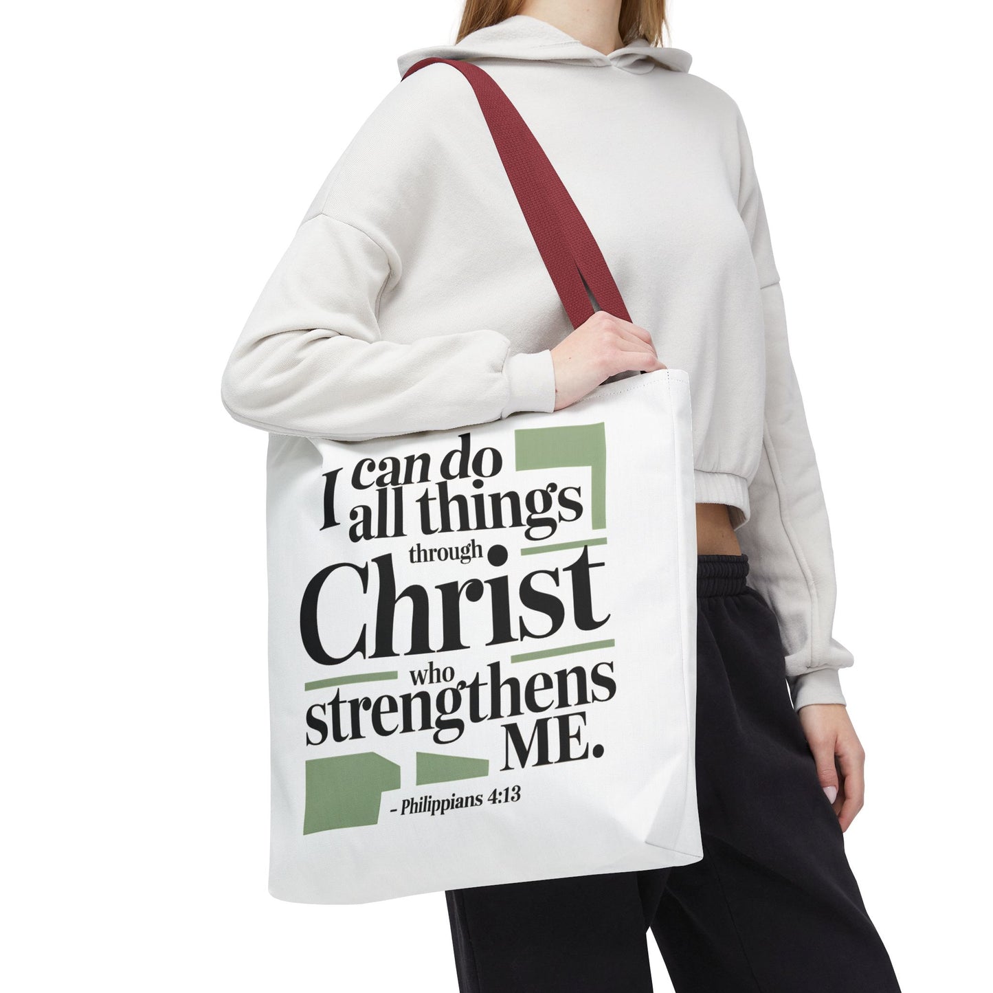 Inspirational Bible Verse Tote Bag – Faith-Based Everyday Carry, Christian Gift for Women, Church & Life