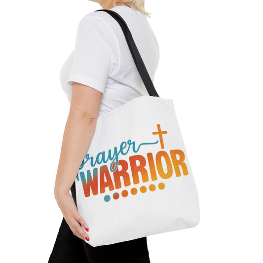 Prayer Warrior Faith Tote Bag – Double-Sided Christian Carryall | Inspirational Religious Gift