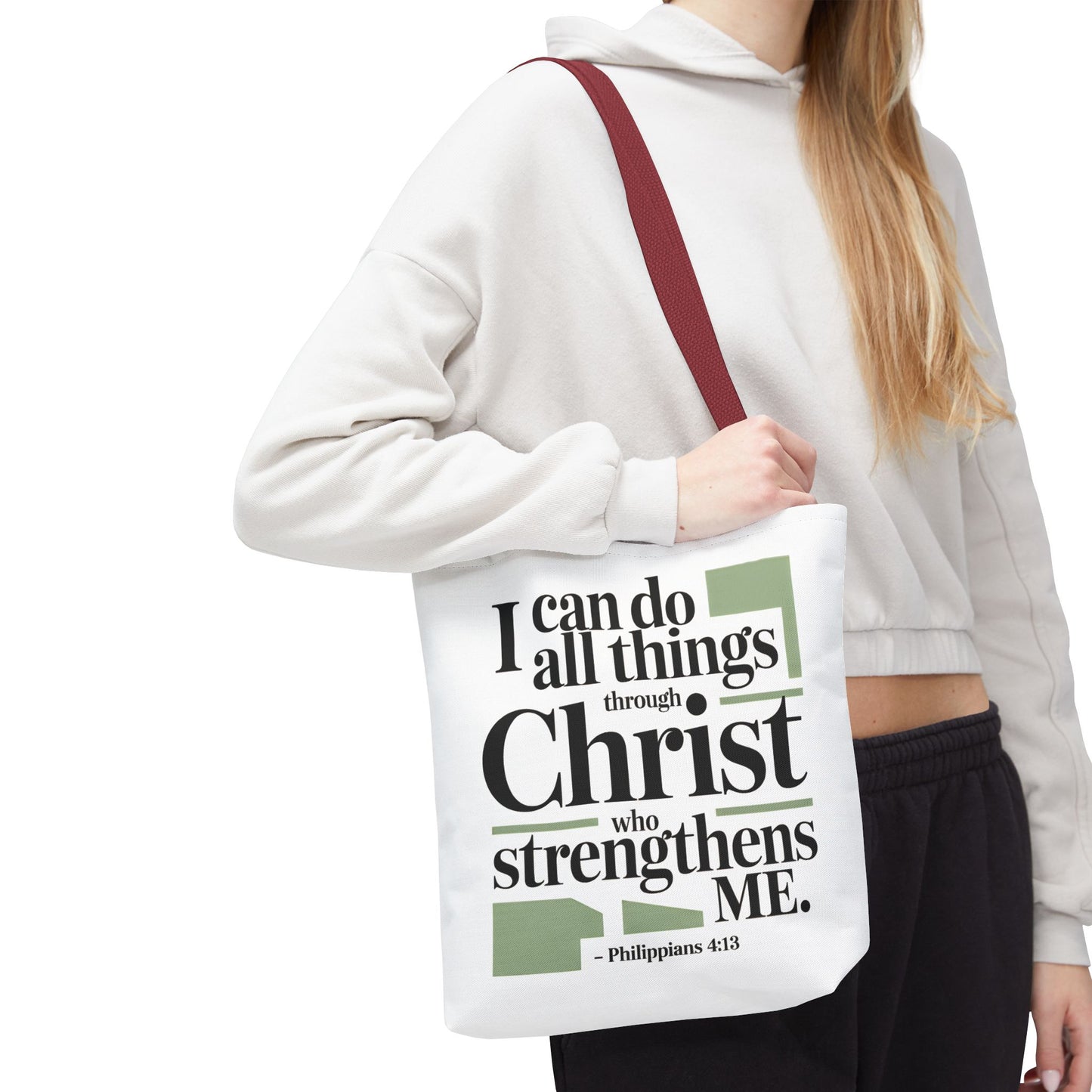 Inspirational Bible Verse Tote Bag – Faith-Based Everyday Carry, Christian Gift for Women, Church & Life