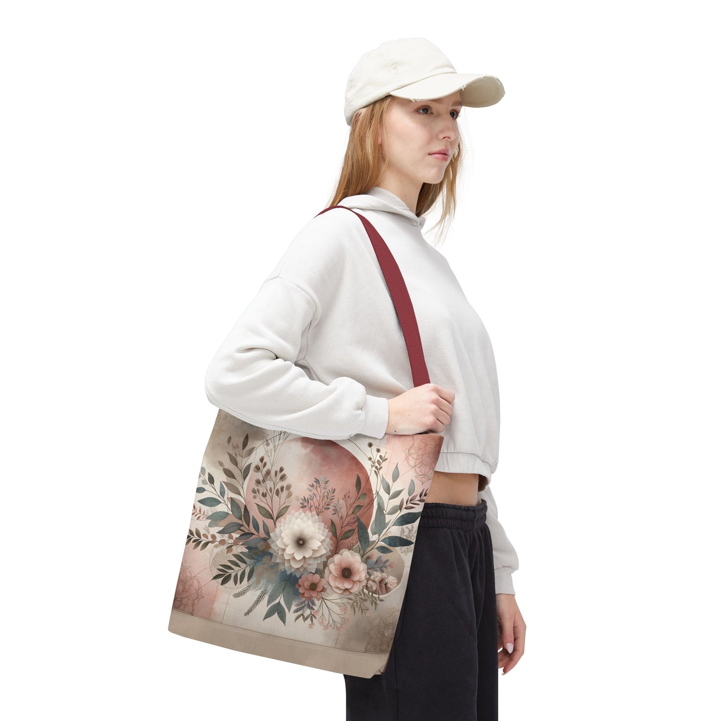 Floral Tote Bag – Elegant Eco-Friendly Accessory for Shopping, Weddings, and Gifting
