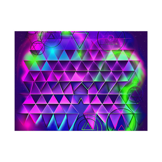 Vibrant Geometric Wall Art (Rolled Poster)