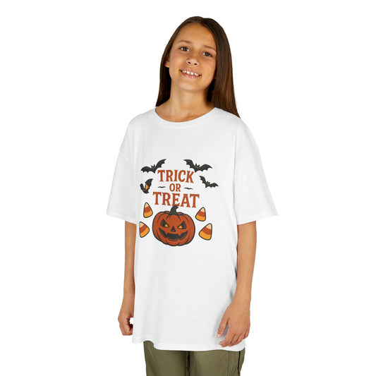 Kids Halloween Tee – Trick or Treat Pumpkin Shirt