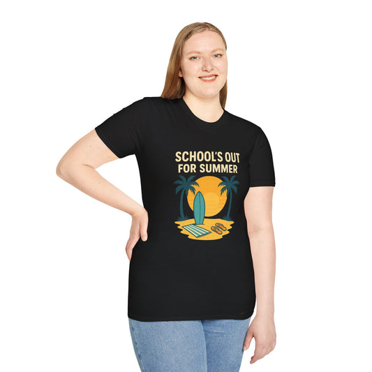 School’s Out for Summer T-Shirt – Laid-Back Style for Beach Days & Backyard Celebrations