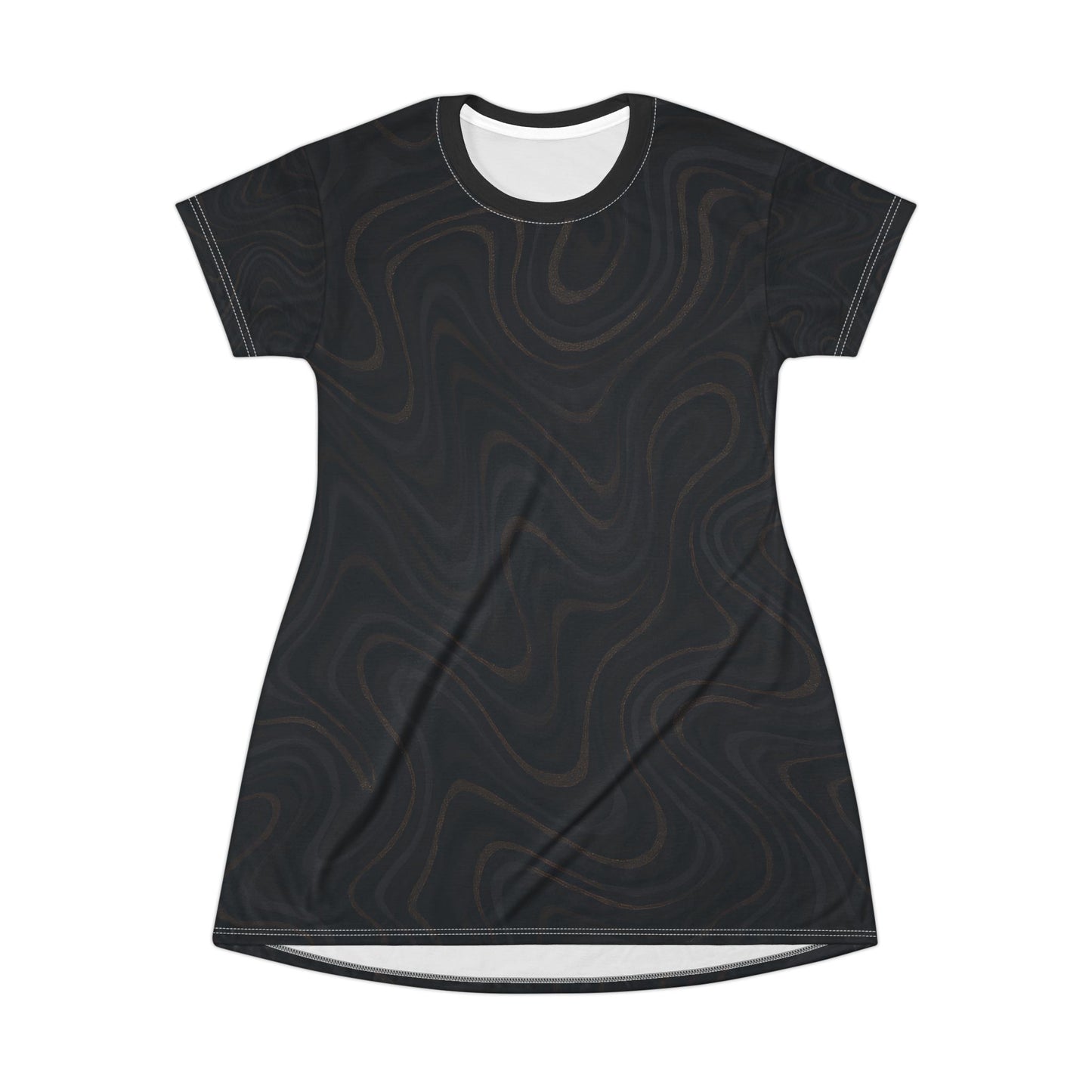 Chic Swirl T-Shirt Dress – Stylish Comfort for Everyday & Getaways