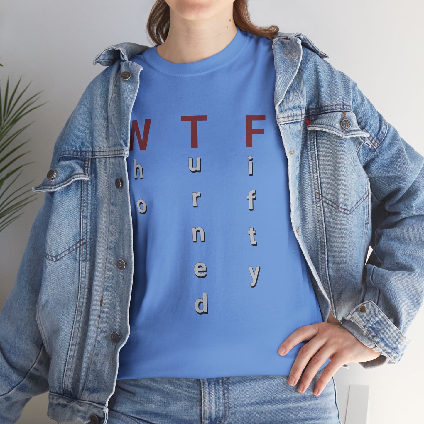 WTF 50th Birthday Unisex Heavy Cotton Tee - Perfect for Celebrating Milestone Birthdays