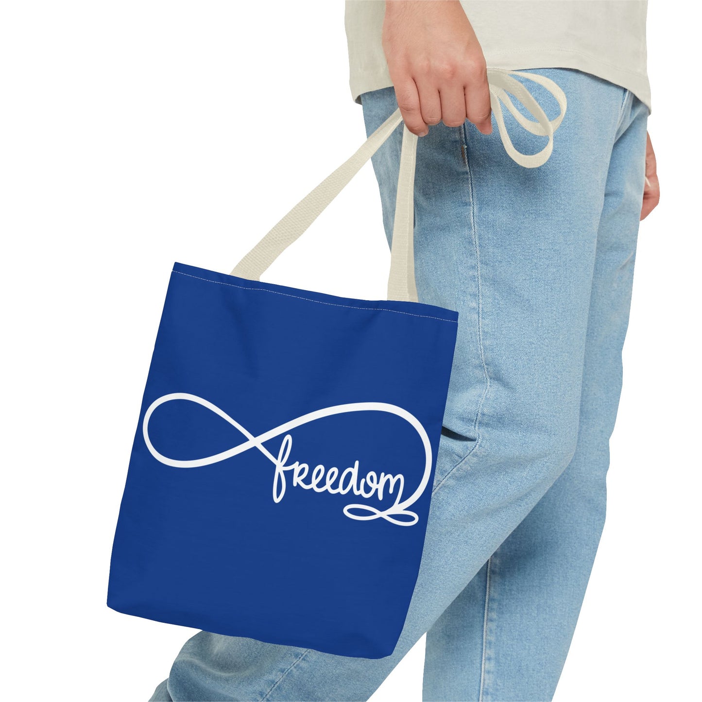 Freedom Infinity Symbol Tote Bag – Patriotic Everyday Carry, Double-Sided Print