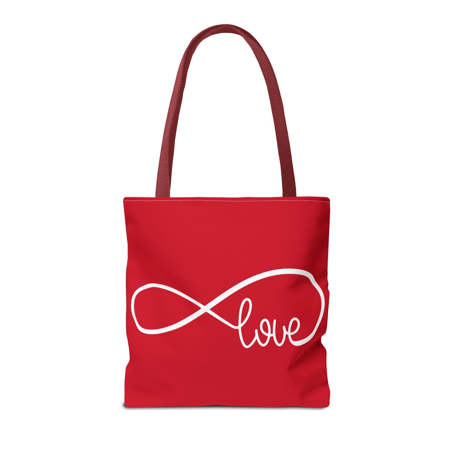 Red Love Infinity Symbol Tote Bag – Romantic Double-Sided Print in 3 Sizes