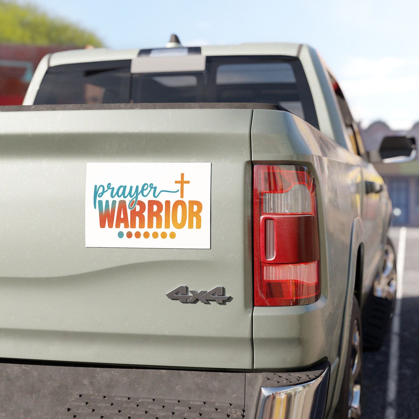 Prayer Warrior Car Magnet | Christian Auto Decor for Faith-Filled Drivers | Religious Gift for Believers on the Go