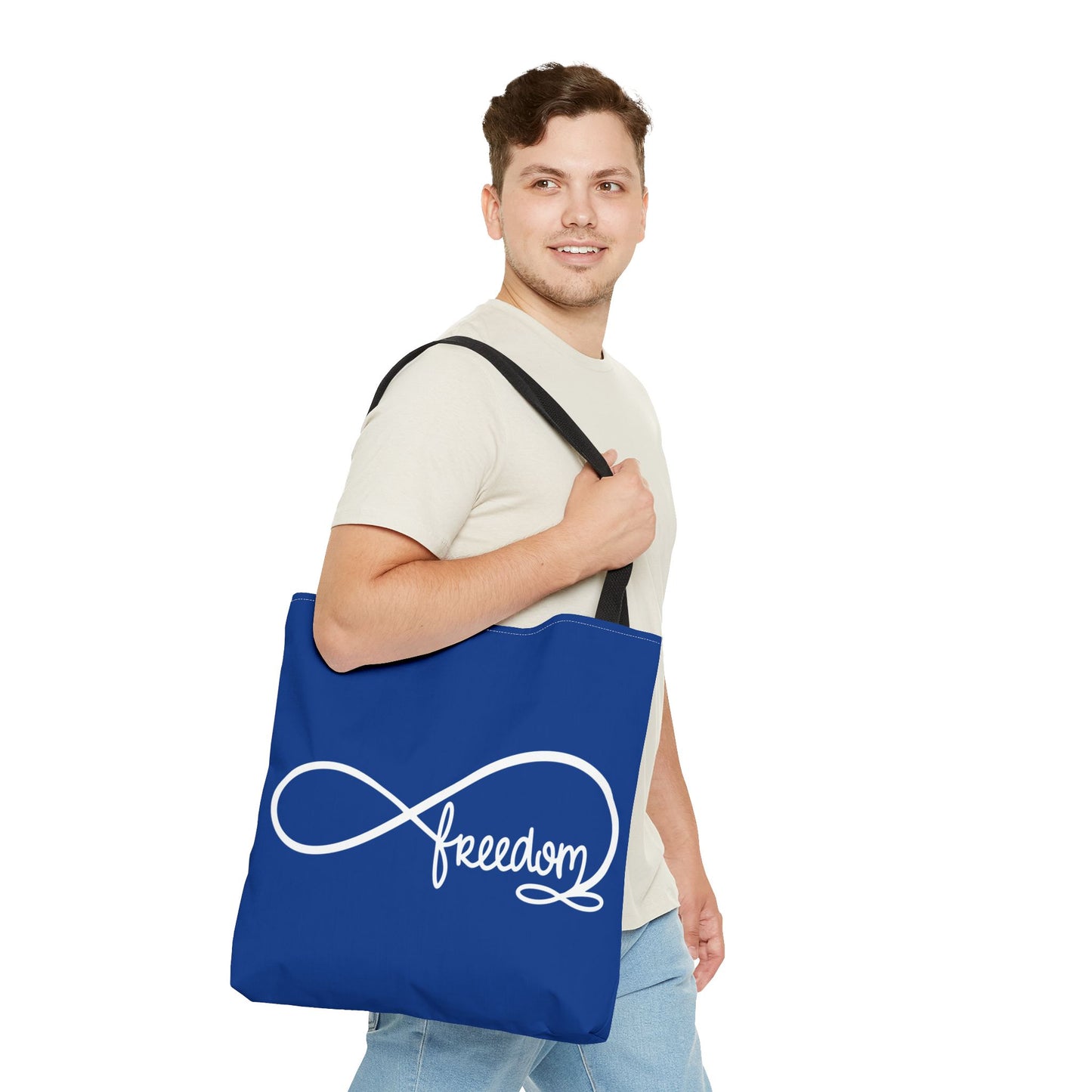 Freedom Infinity Symbol Tote Bag – Patriotic Everyday Carry, Double-Sided Print