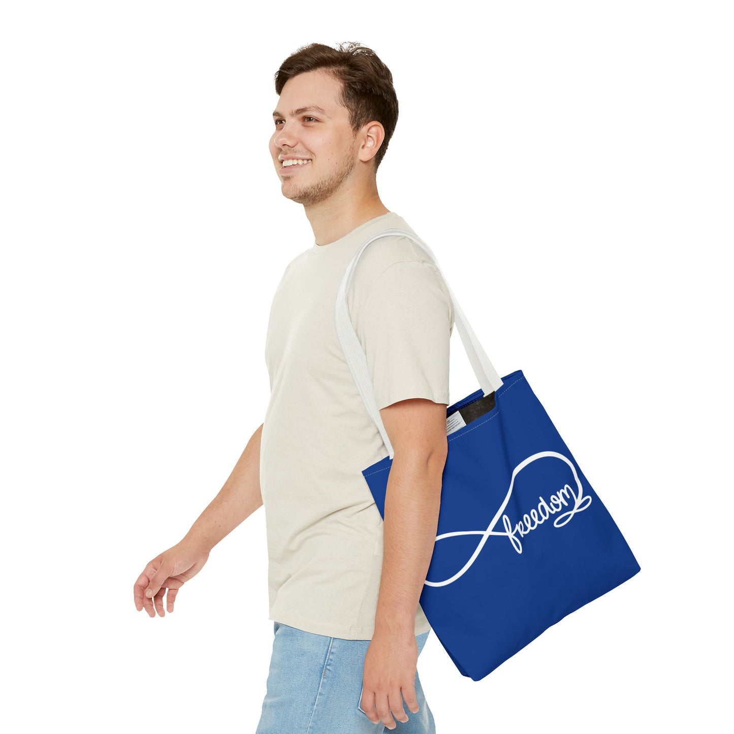 Freedom Infinity Symbol Tote Bag – Patriotic Everyday Carry, Double-Sided Print