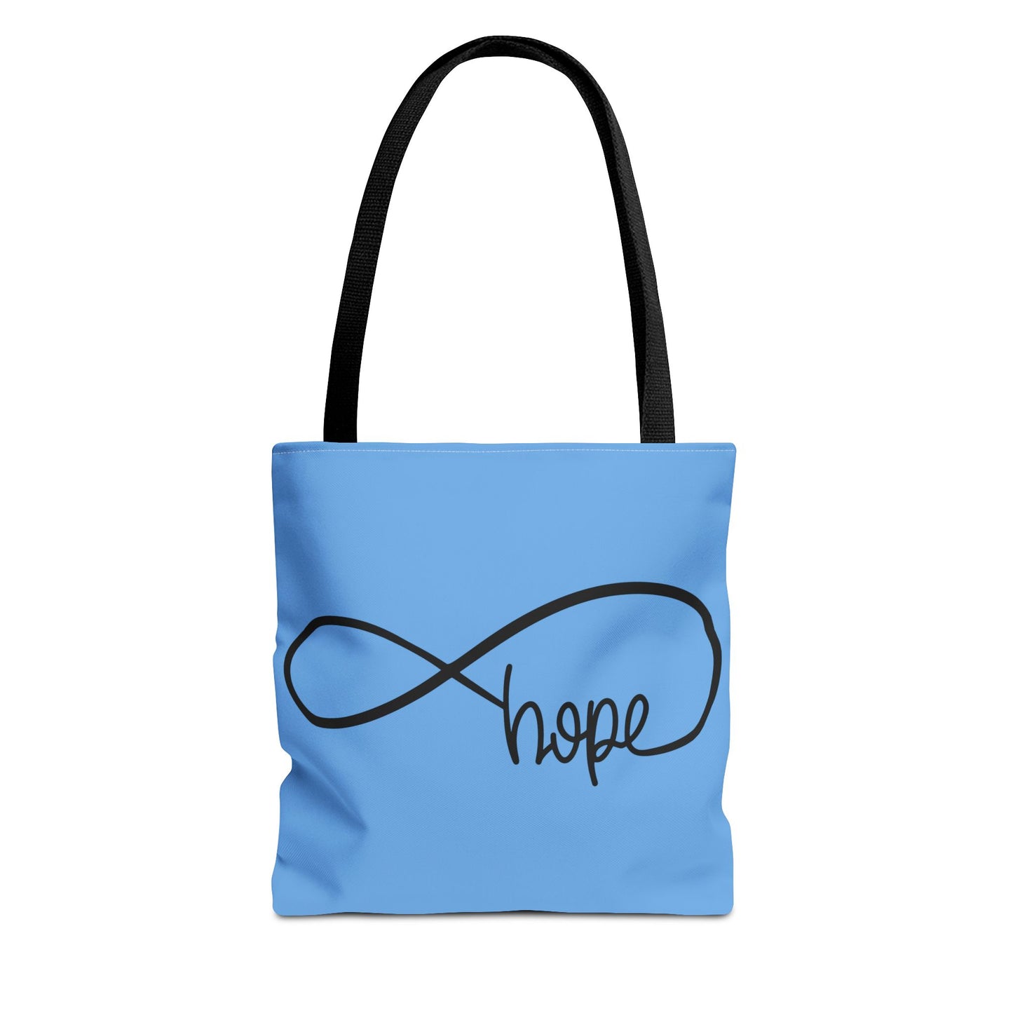 Blue Hope Infinity Tote Bag – Inspirational Double-Sided Print in 3 Sizes