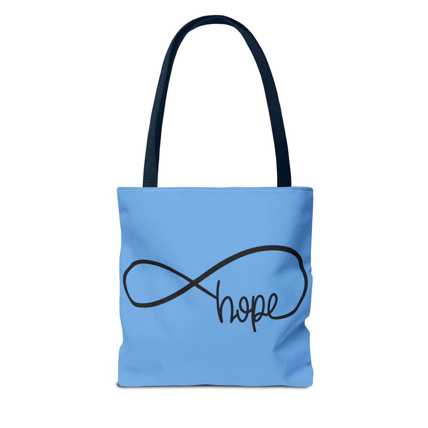 Blue Hope Infinity Tote Bag – Inspirational Double-Sided Print in 3 Sizes