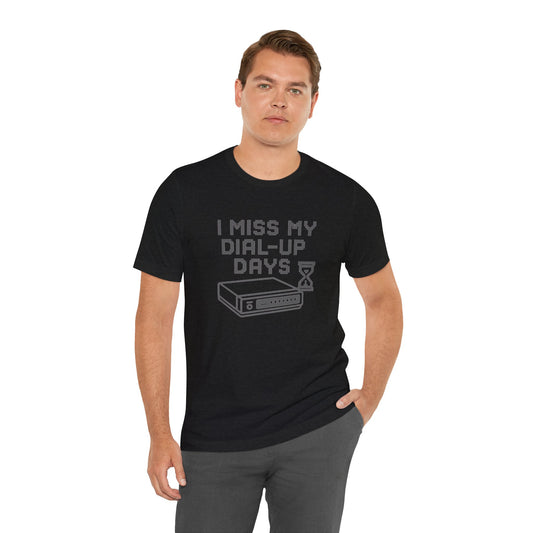 Nostalgic Dial-Up Days Tee – Retro Tech Shirt for 90s Kids, IT Pros & Internet Pioneers