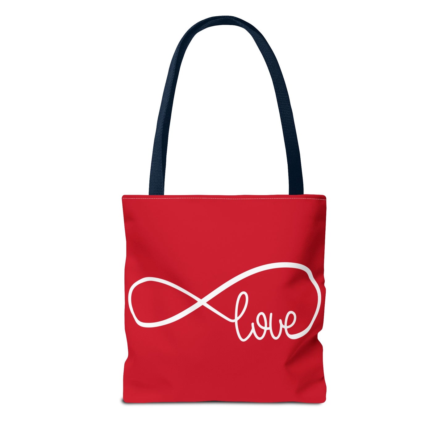 Red Love Infinity Symbol Tote Bag – Romantic Double-Sided Print in 3 Sizes
