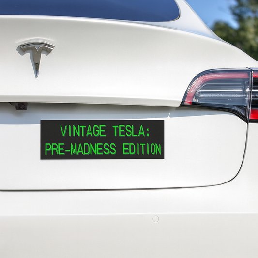 Vintage Tesla – Pre-Madness Edition Car Magnet (10" x 3")