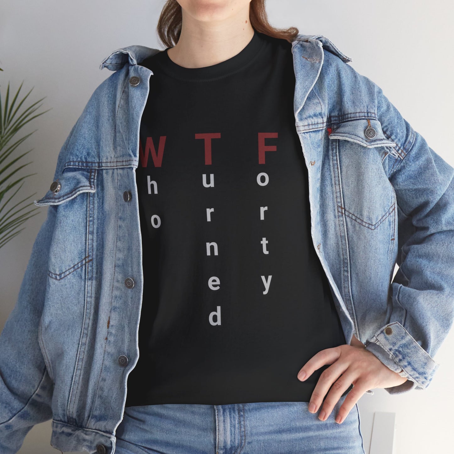 WTF 40th Birthday Unisex Heavy Cotton T-Shirt - Who Turned Forty