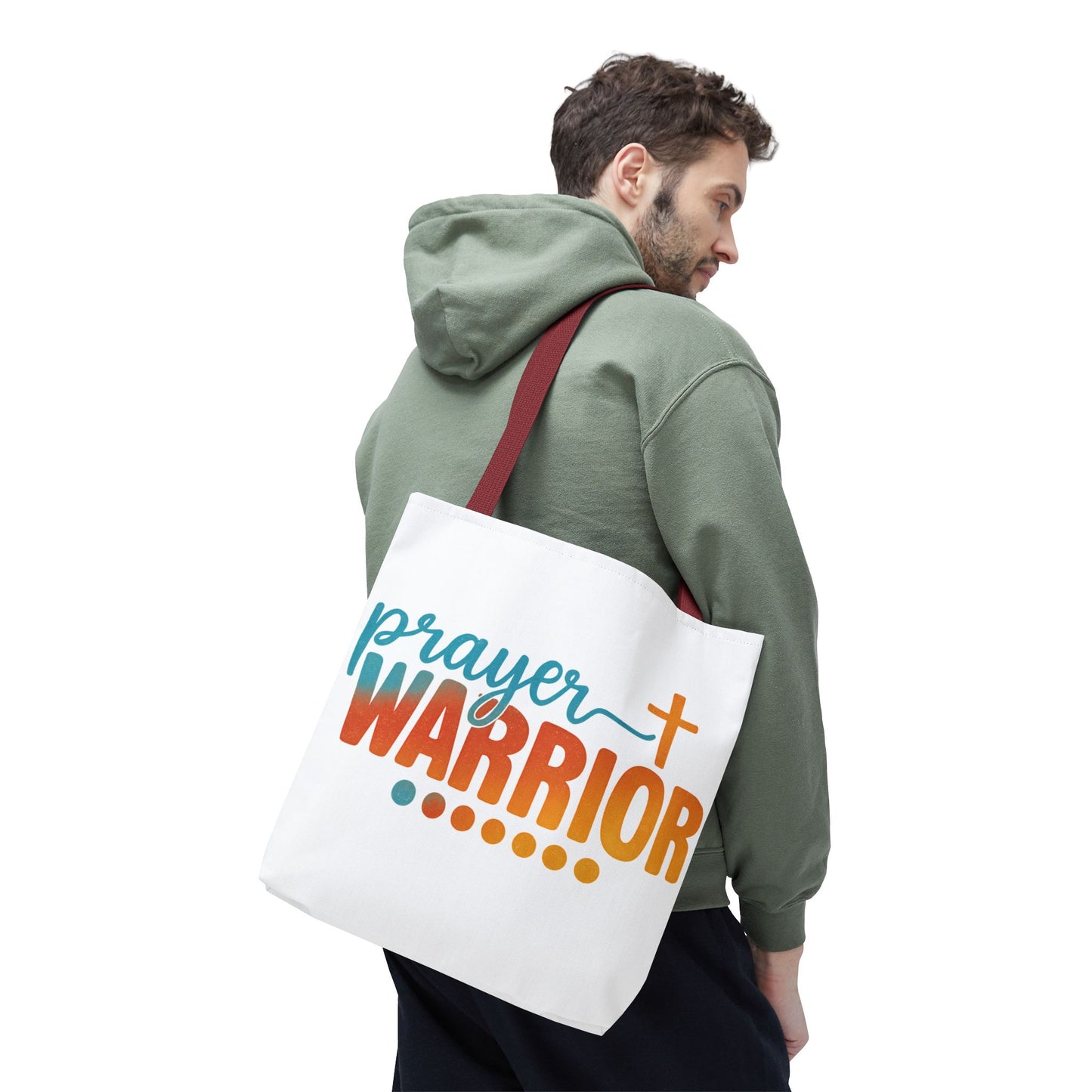 Prayer Warrior Faith Tote Bag – Double-Sided Christian Carryall | Inspirational Religious Gift