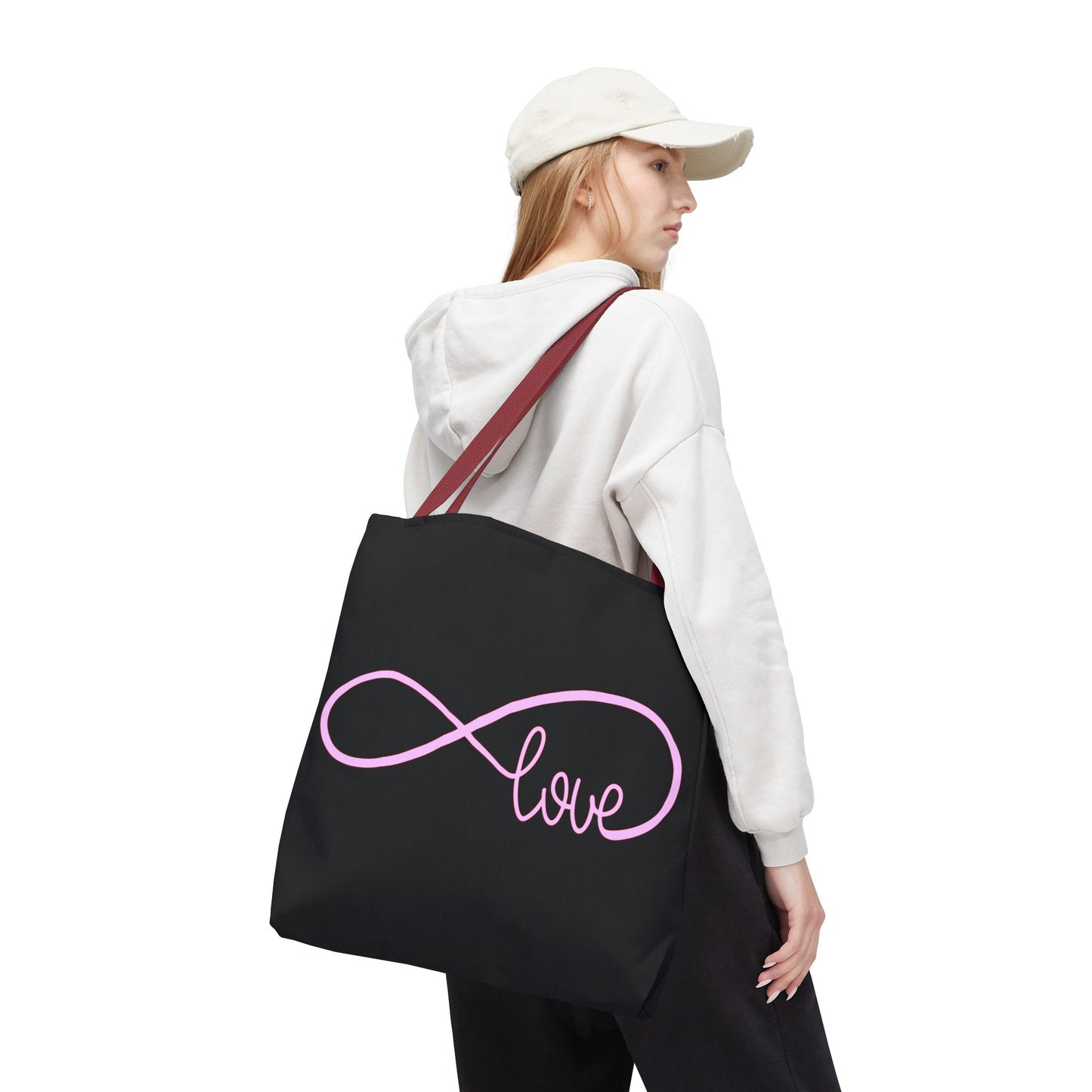 Love Infinity Symbol Tote Bag – Romantic Double-Sided Print, Everyday Carry