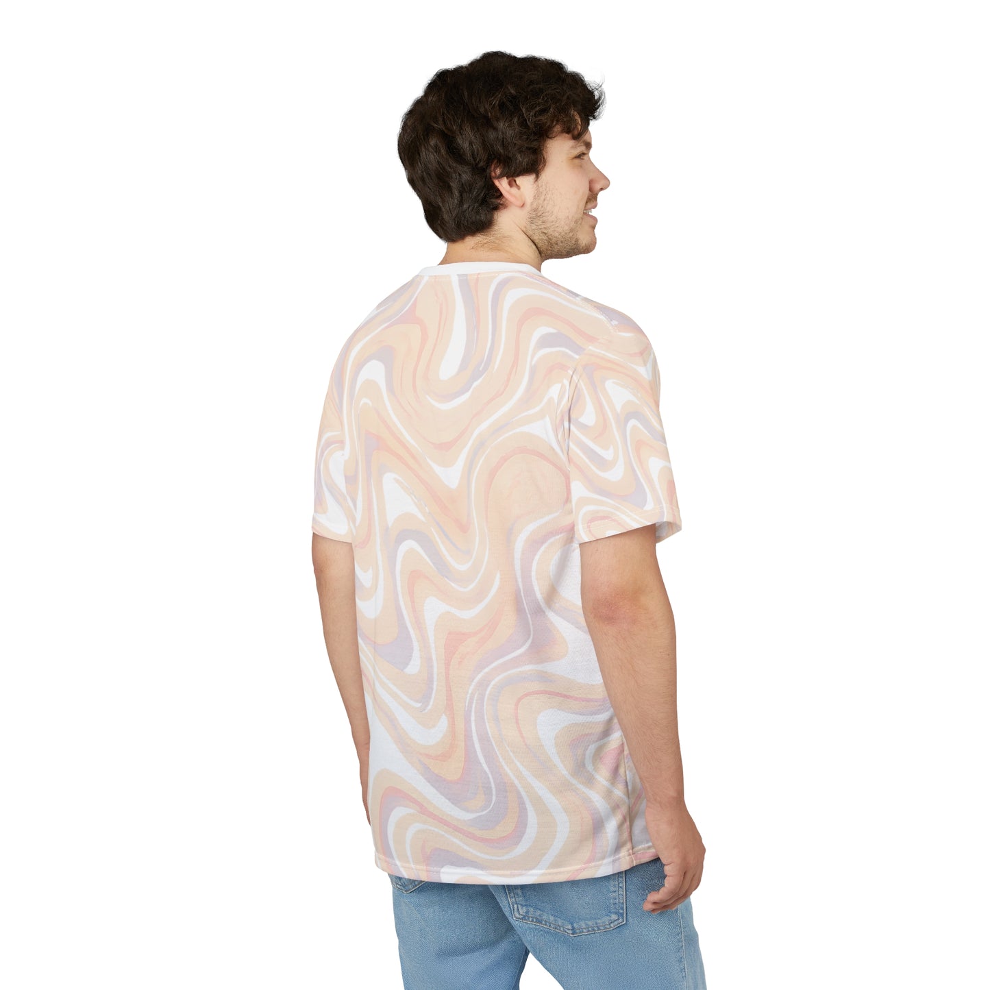 Abstract Swirl Tee – Vibrant Art-Inspired Unisex Shirt
