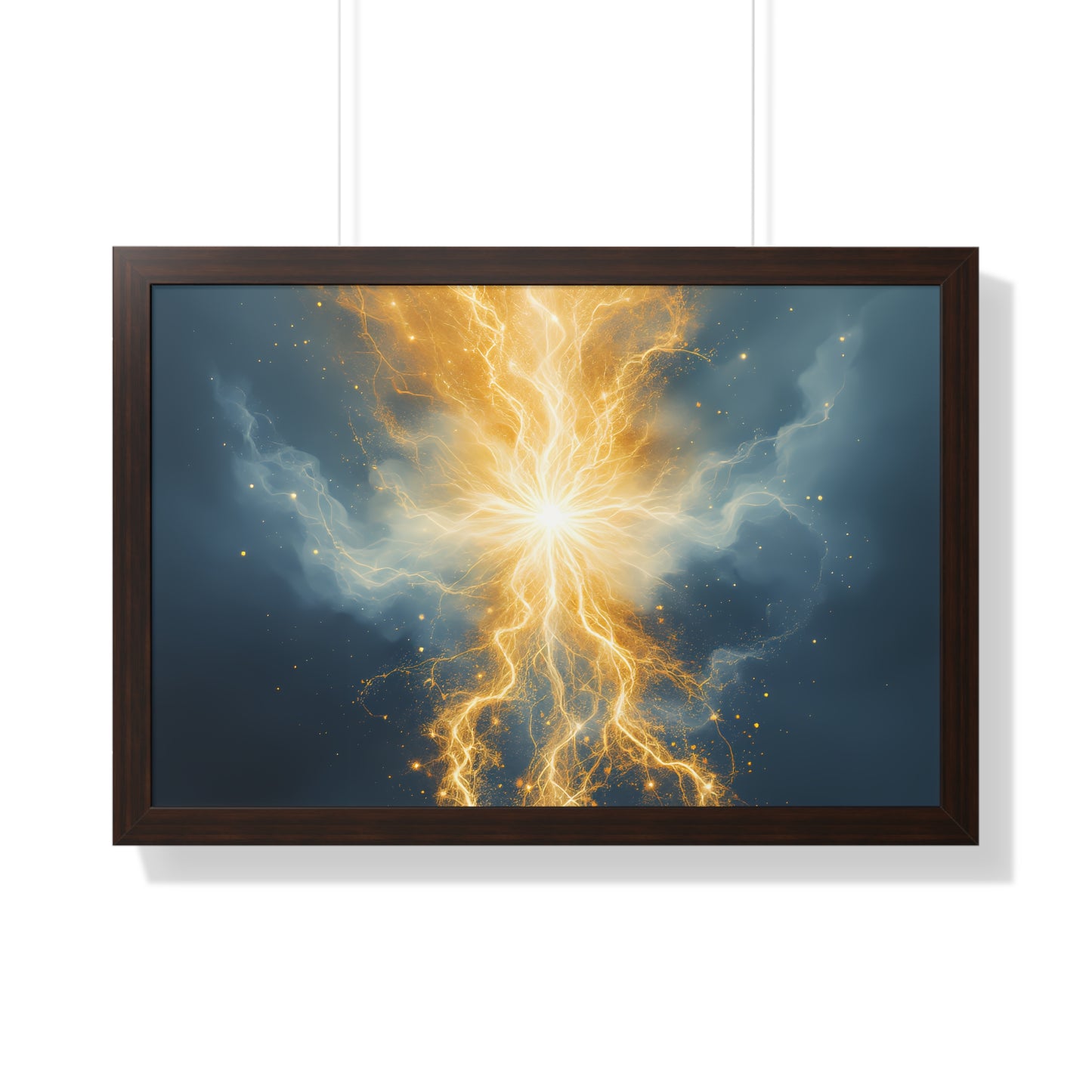 Energetic Lightning Framed Horizontal Poster