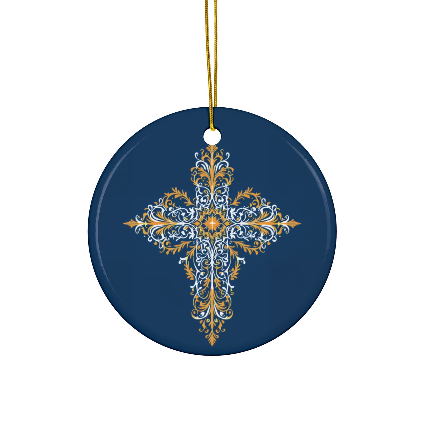 Elegant Cross Ceramic Ornaments, Set of 1/3/5/10