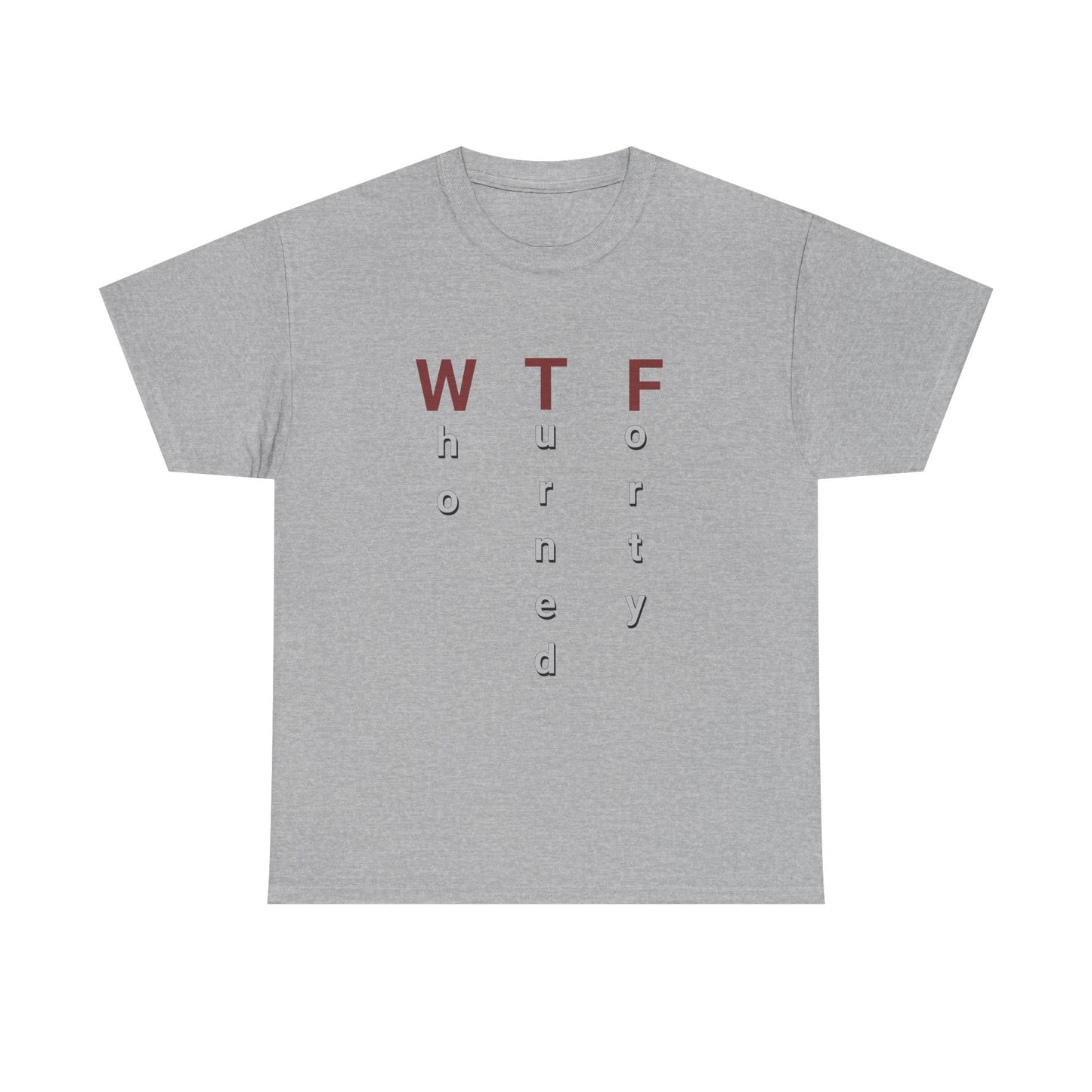 WTF 40th Birthday Unisex Heavy Cotton T-Shirt - Who Turned Forty