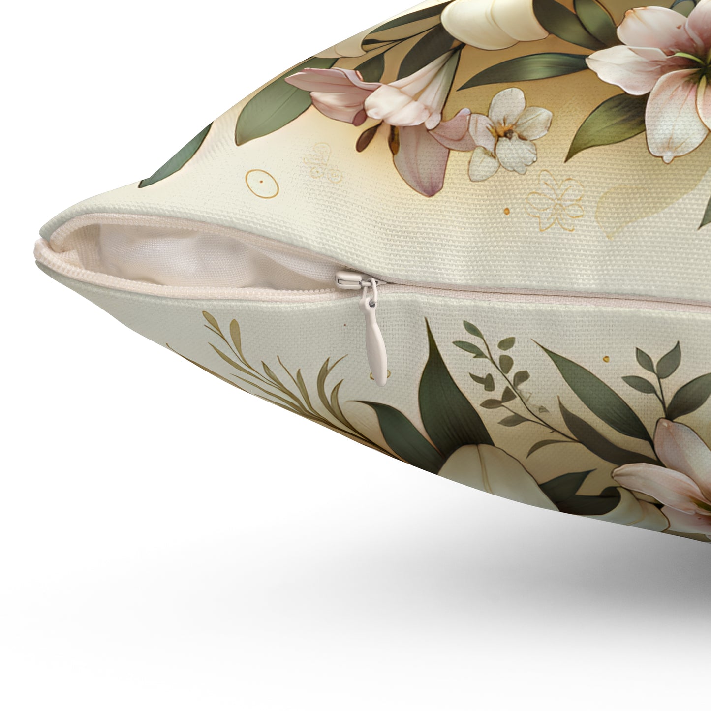 Christian Floral Throw Pillow – Easter Lily Wreath | Spring Home Decor | Faith-Based Gift (4 Sizes)