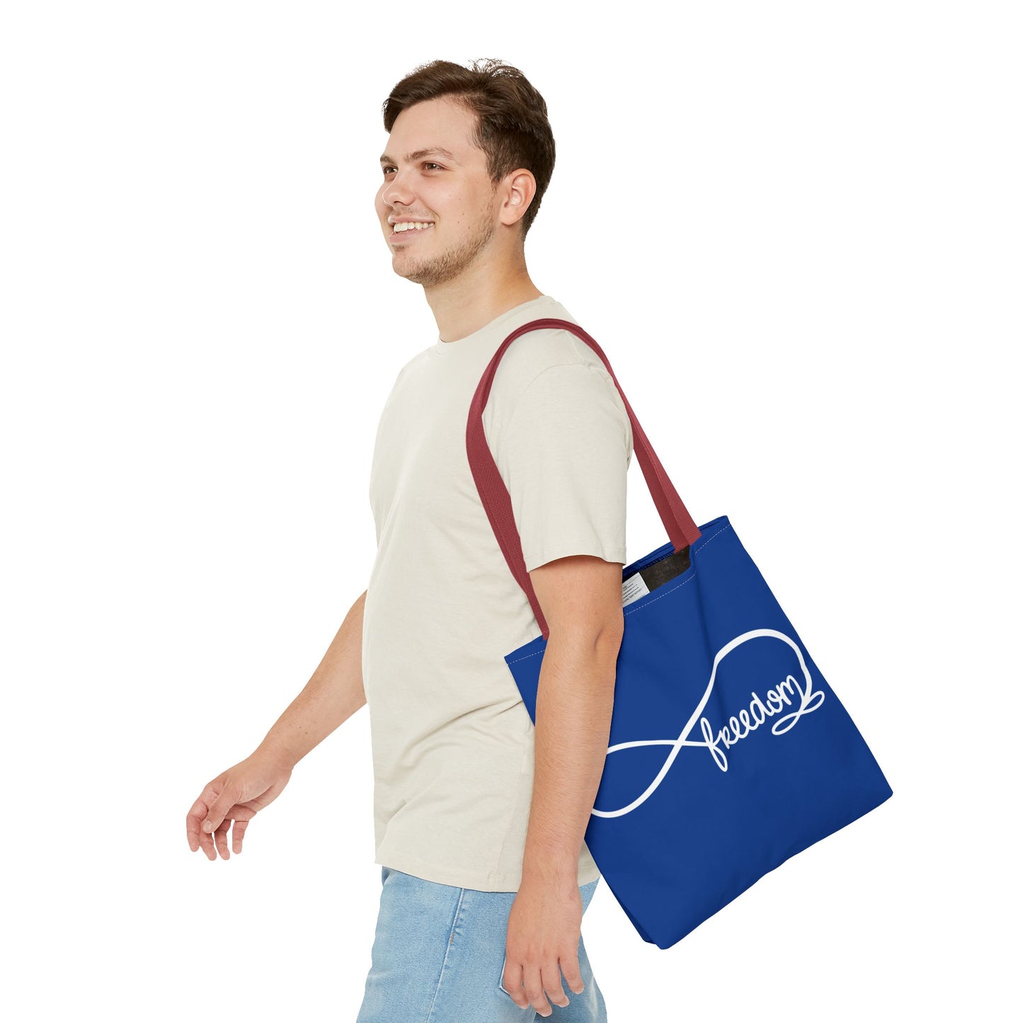 Freedom Infinity Symbol Tote Bag – Patriotic Everyday Carry, Double-Sided Print