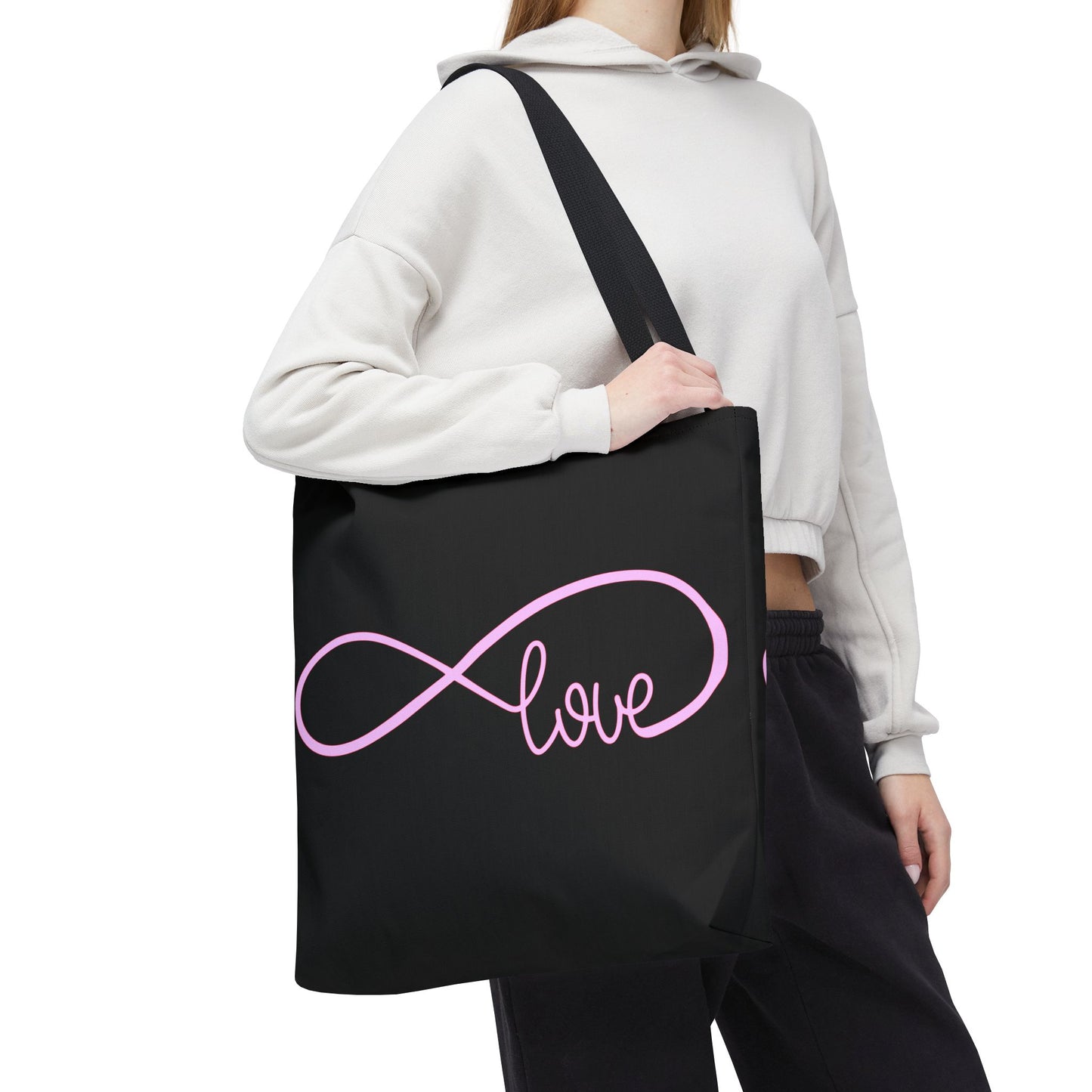 Love Infinity Symbol Tote Bag – Romantic Double-Sided Print, Everyday Carry