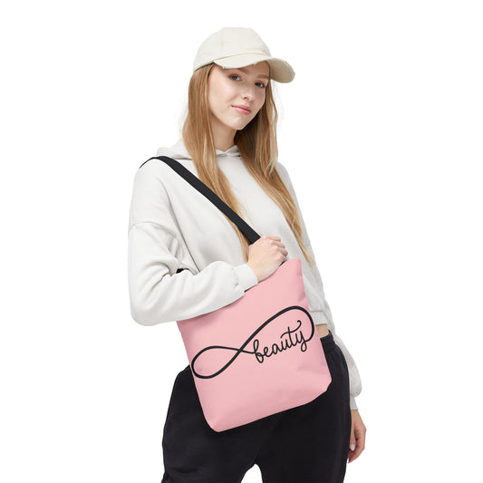 Pink Beauty Infinity Tote Bag – Inspirational Double-Sided Print in 3 Sizes