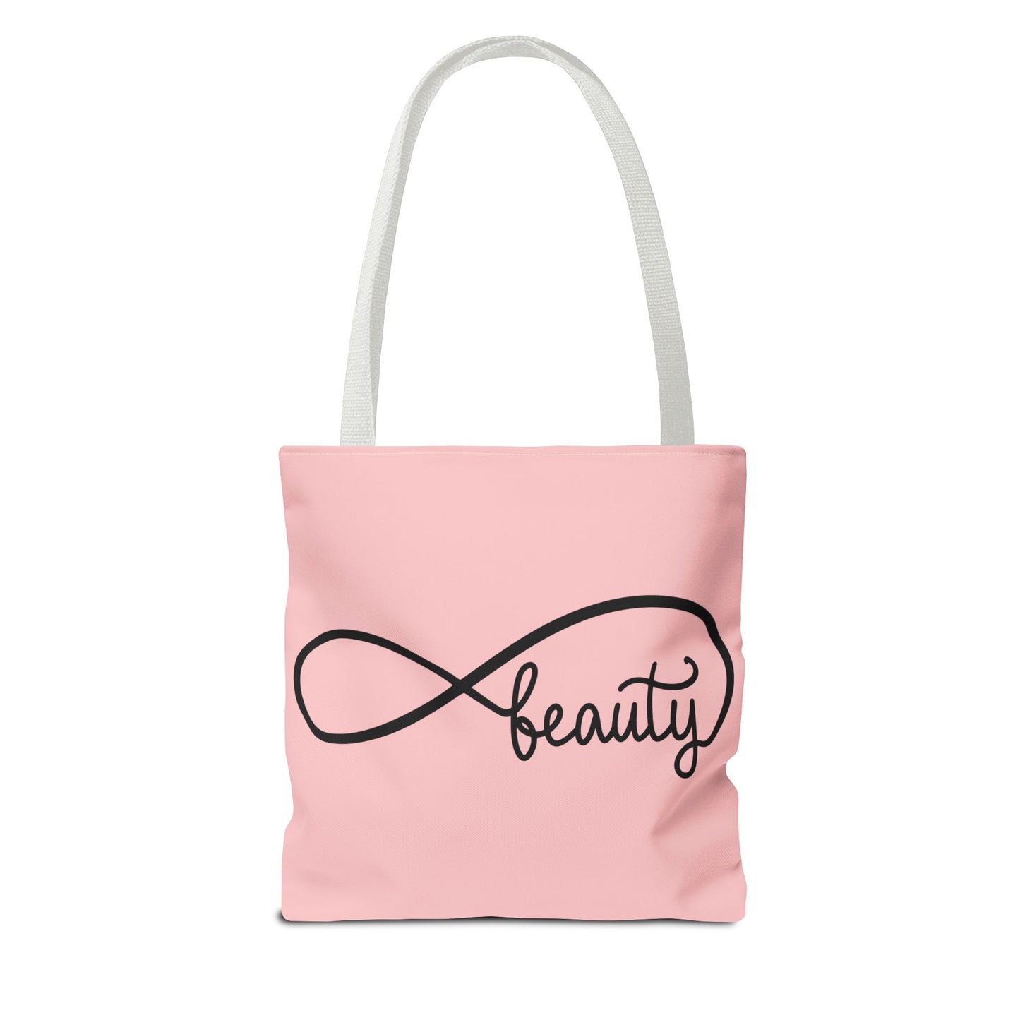 Pink Beauty Infinity Tote Bag – Inspirational Double-Sided Print in 3 Sizes