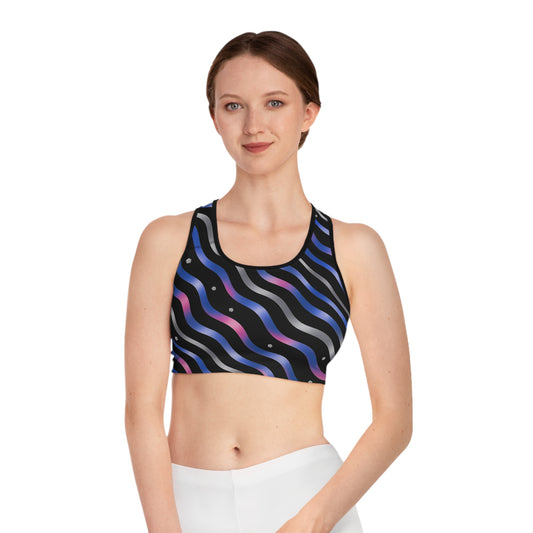 Stylish Sports Bra with Wavy Design – Functional Fashion for Active Lifestyles