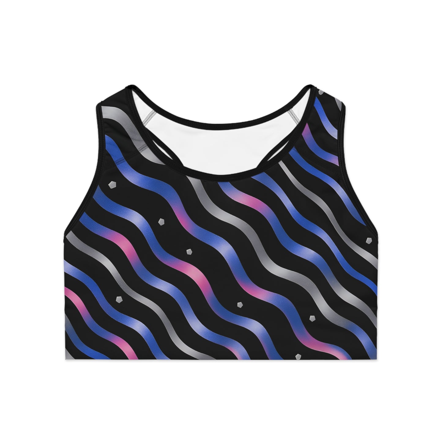 Stylish Sports Bra with Wavy Design – Functional Fashion for Active Lifestyles