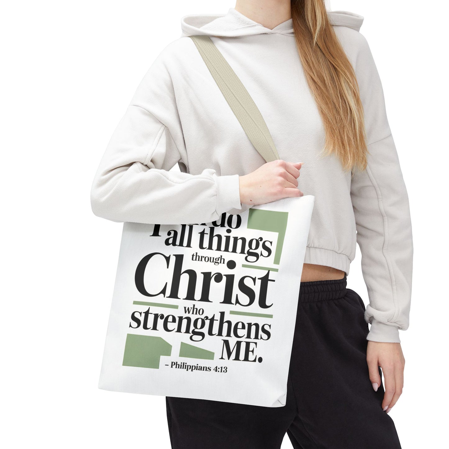 Inspirational Bible Verse Tote Bag – Faith-Based Everyday Carry, Christian Gift for Women, Church & Life