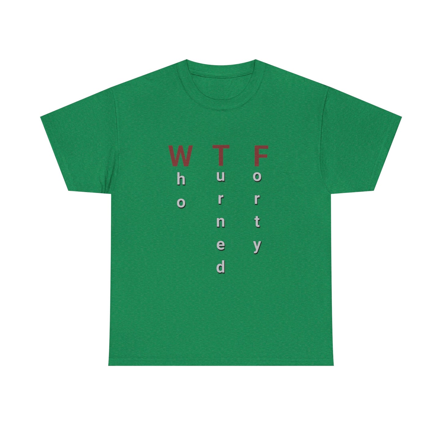 WTF 40th Birthday Unisex Heavy Cotton T-Shirt - Who Turned Forty