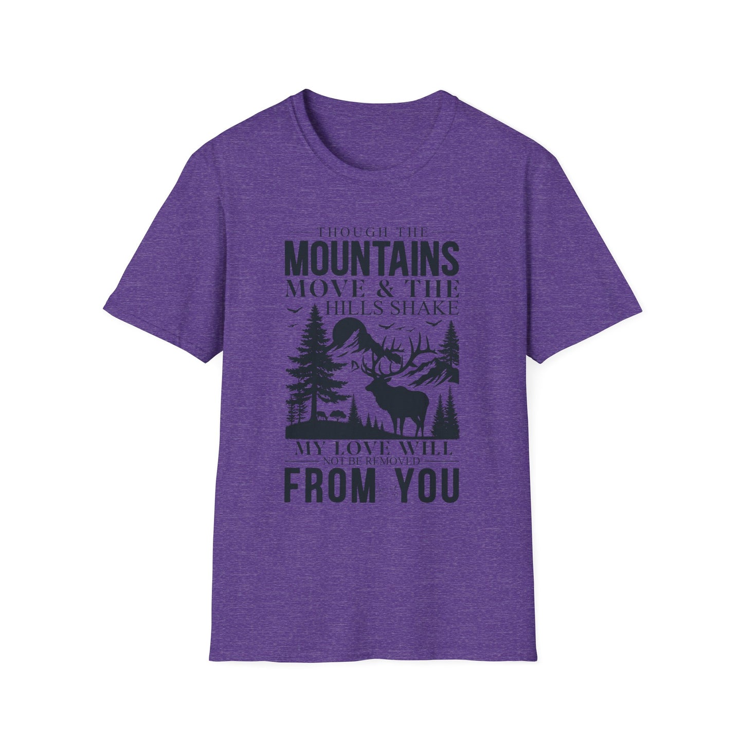 Isaiah 54:10 – Deer & Mountains T-Shirt - Bible Verse Tee