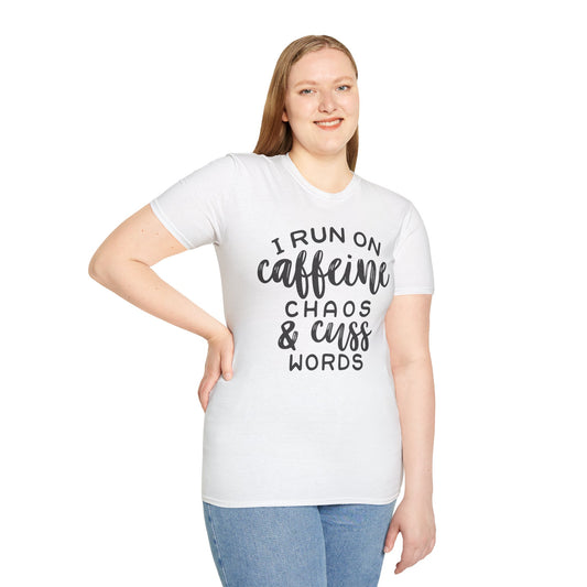 Caffeine Chaos Unisex T-Shirt – Funny Coffee Lover Tee