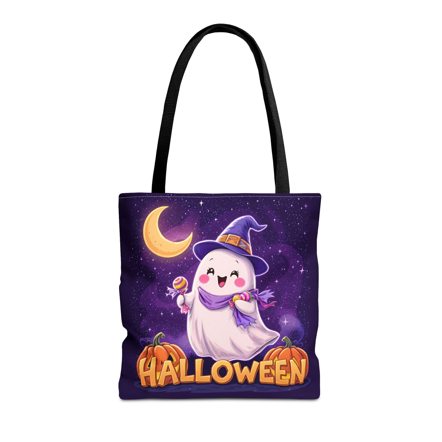 Halloween Ghost Tote Bag, Cute Halloween Bag, Trick or Treat Tote, Spooky Season Accessory, Pumpkin Spice Tote, Gift for Halloween Lovers