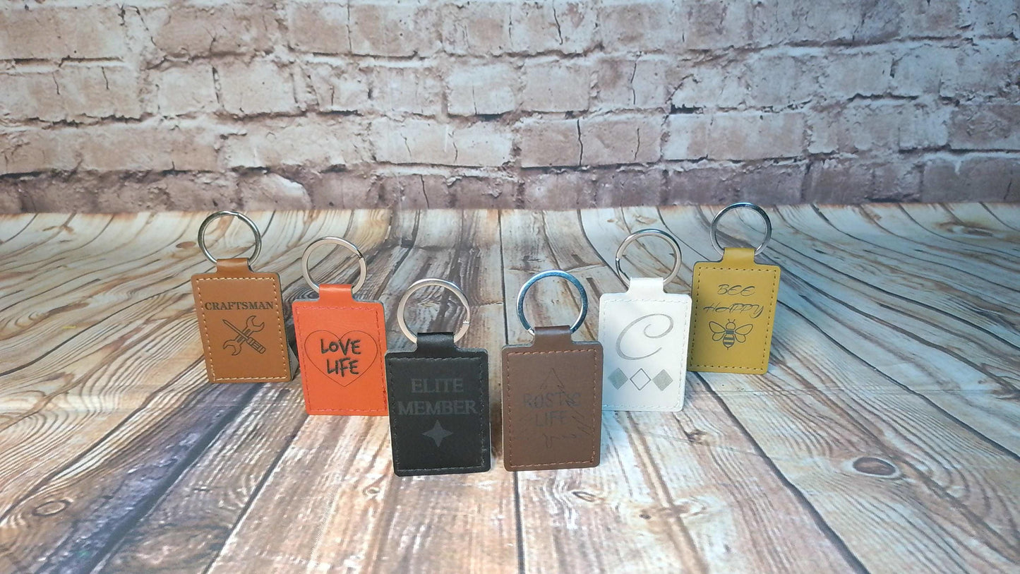 Engraved Leather Keychain – Inspirational, Personalized, or Branded Gift