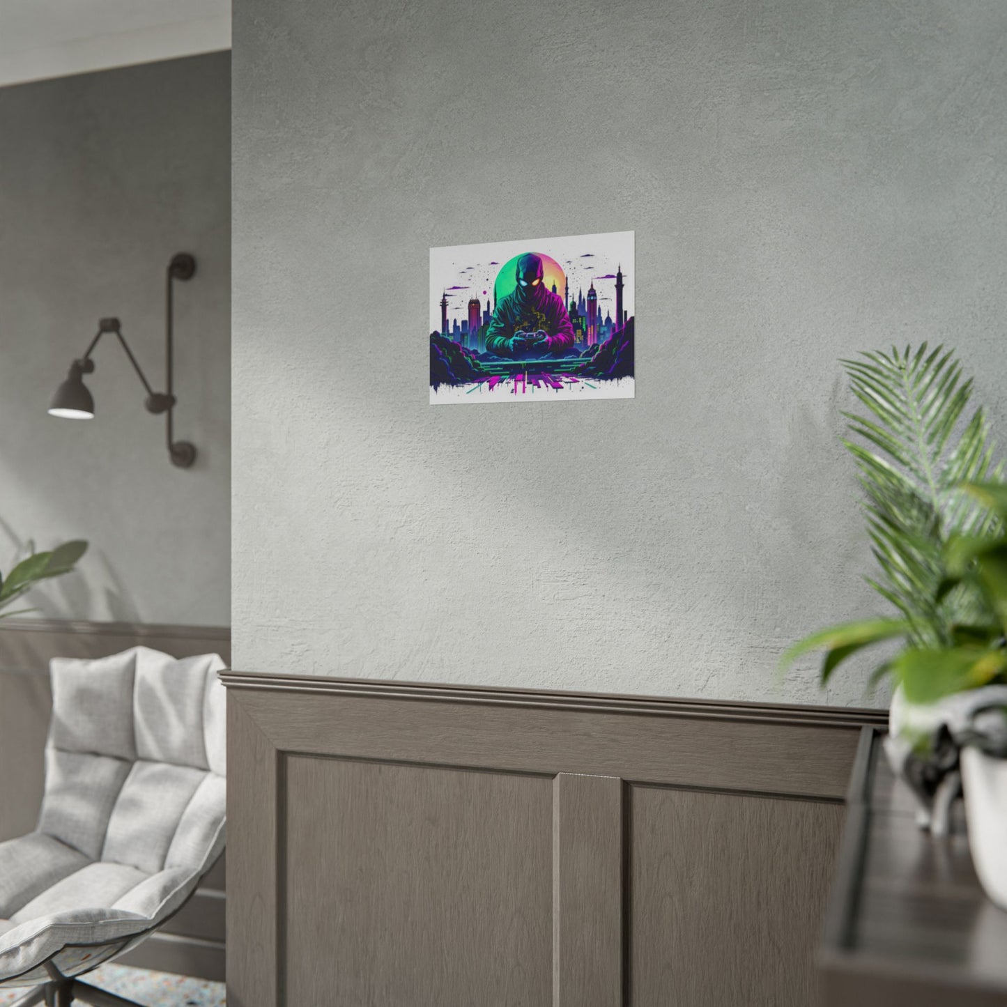 Gamer Cityscape Rolled Poster