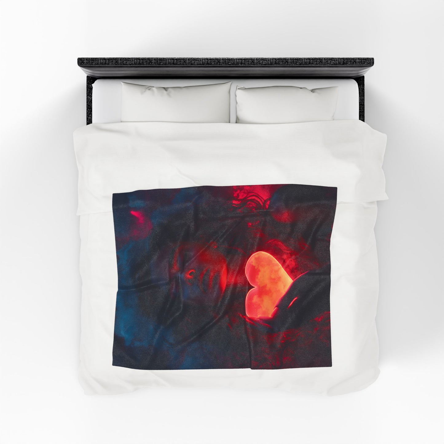 Romantic Velveteen Plush Blanket with Heart Design - Cozy Gift for Valentine's Day, Home Decor, Throw Blanket, Soft Blanket, Bedroom