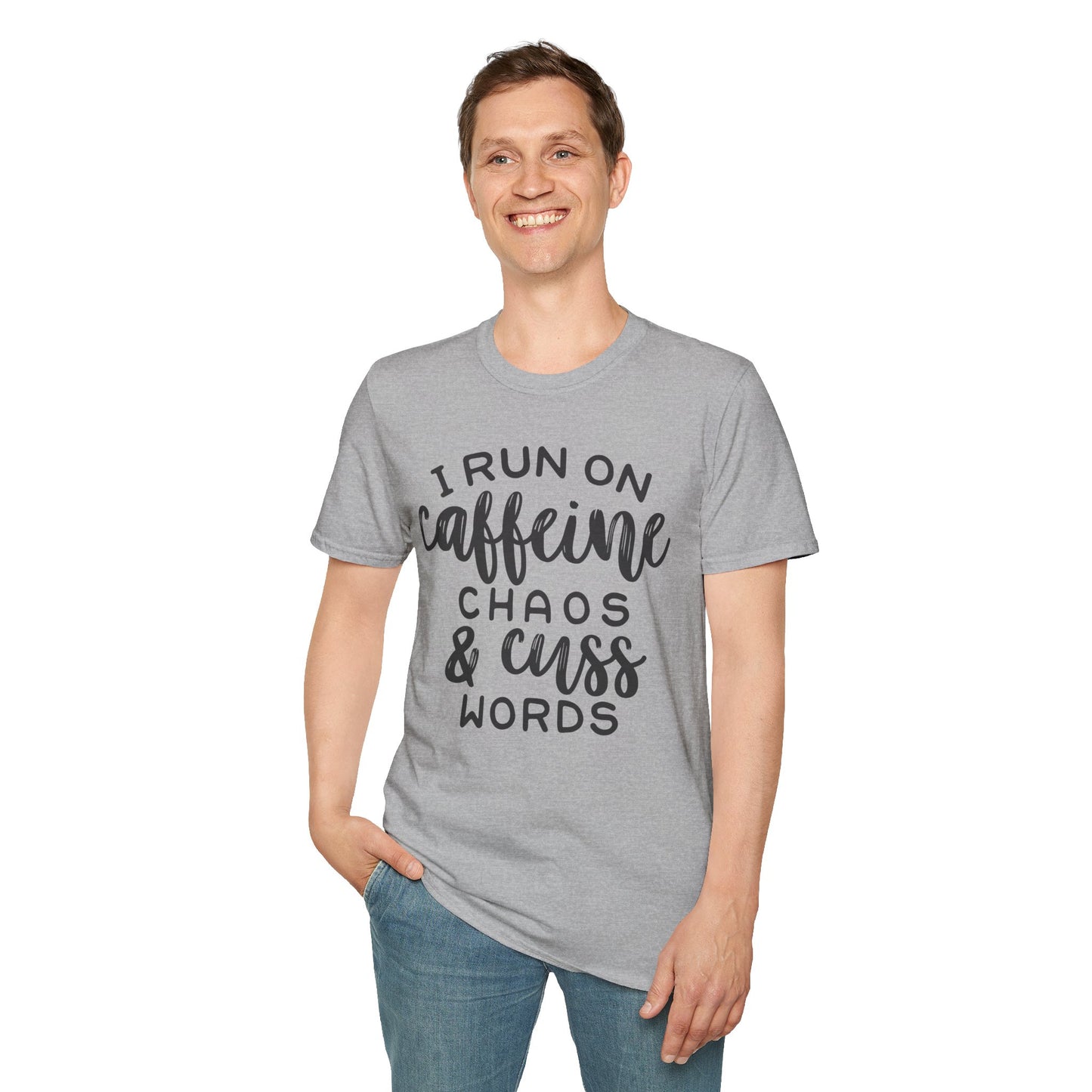 Caffeine Chaos Unisex T-Shirt – Funny Coffee Lover Tee