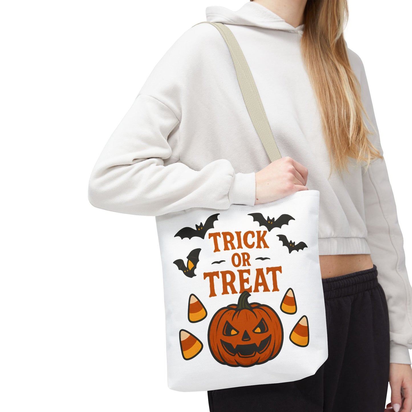 Halloween Trick or Treat Tote Bag – Spooky, Kid-Friendly Candy Carrier 🎃